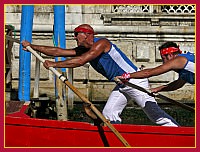 Regata Storica 2009 - Sfida delle Remiere sur Gondole a 4 remi - Rosso (Remiera Casteo): Roberto Fagarazzi e Fabio Peron