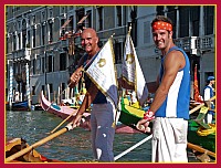 Regata Storica 2009 - Sfida delle Remiere sur Gondole a 4 remi - Rosso (Remiera Casteo): Roberto Fagarazzi e Fabio Peron
