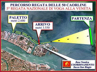 Percorso Regata delle 50 Caorline